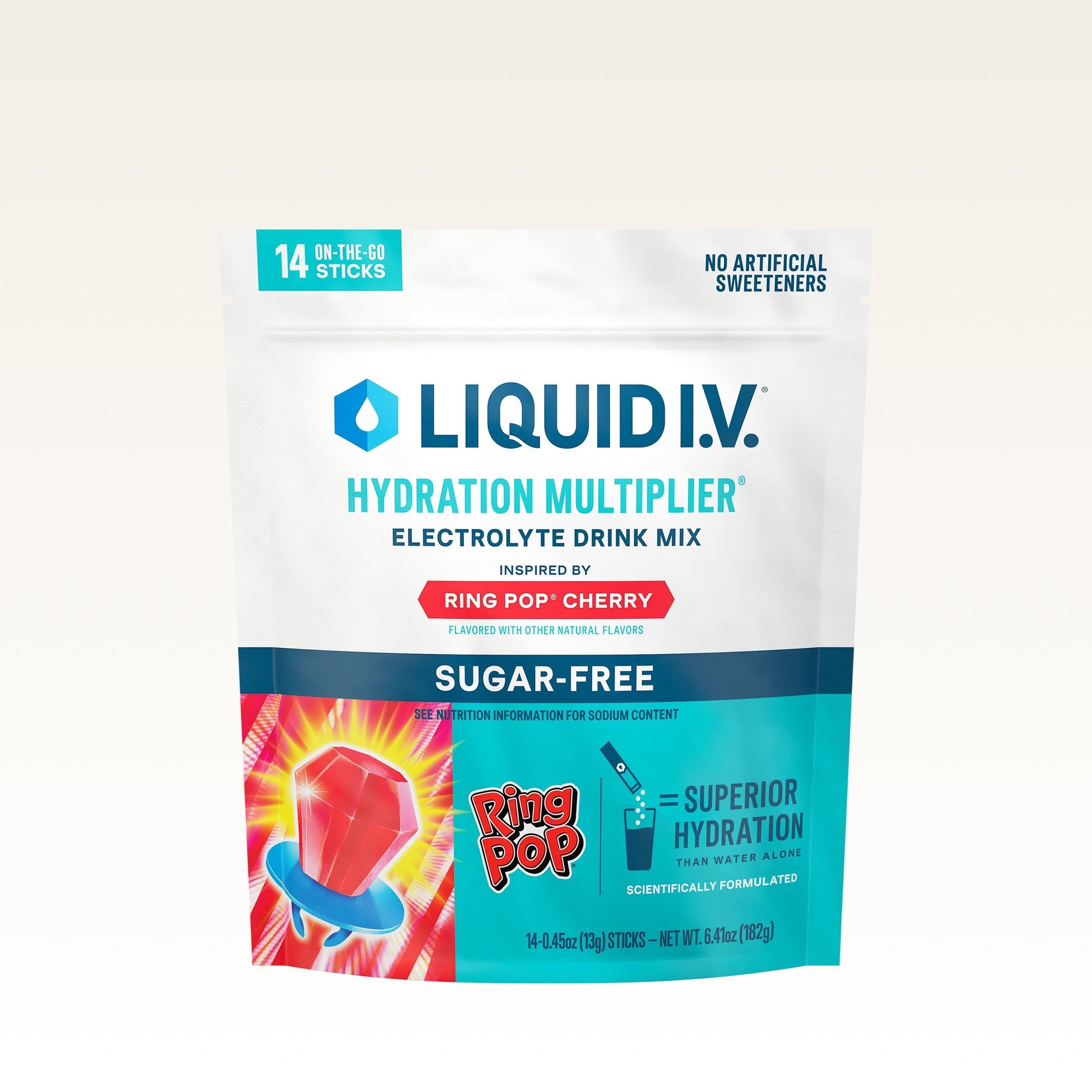 Ring Pop® Cherry Hydration Multiplier® Sugar-Free - Bright Flavor Choice