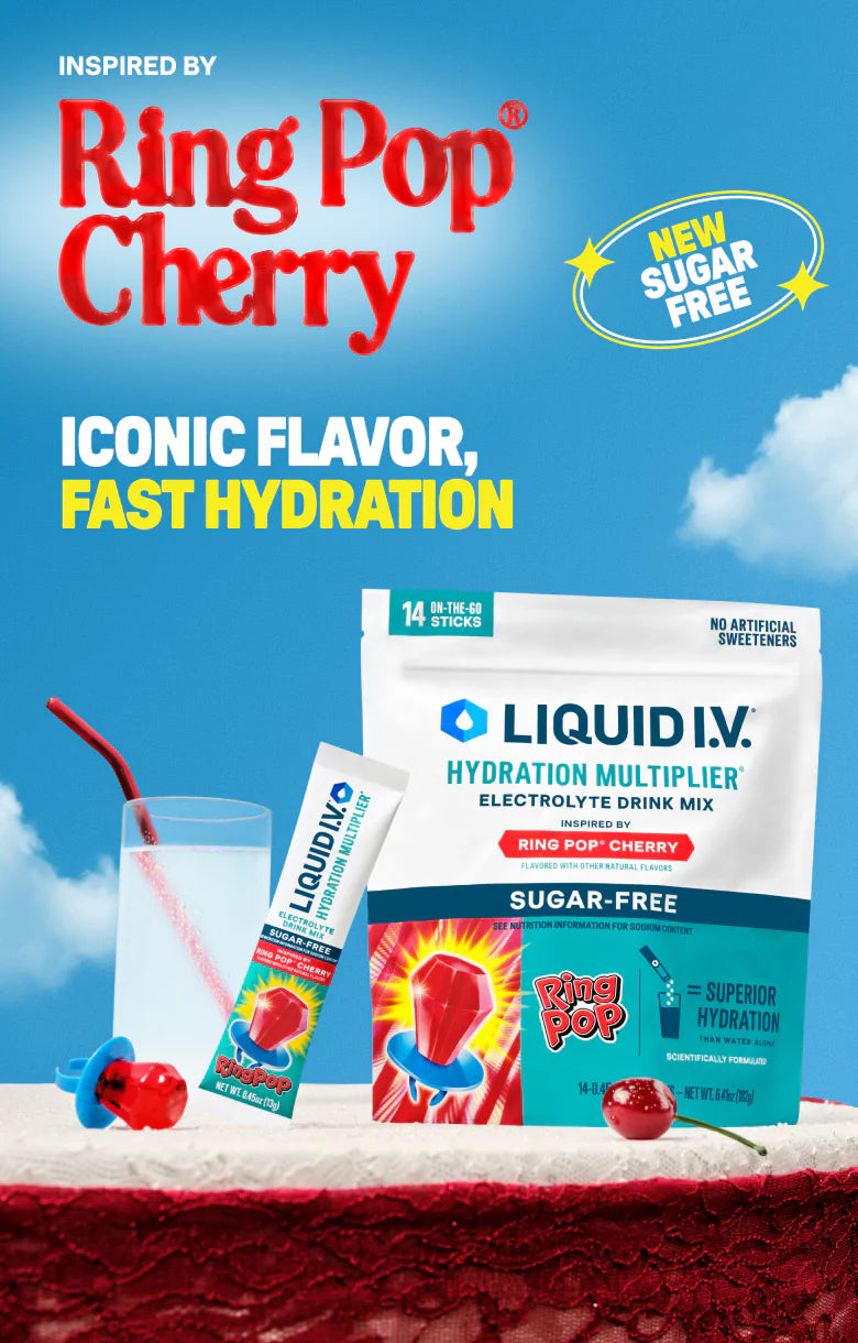 Ring Pop® Cherry Hydration Multiplier® Sugar-Free - Bright Flavor Choice